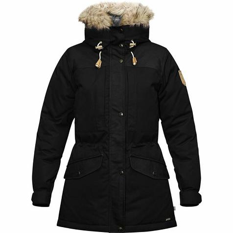 Fjallraven Women Singi Down Jacket Black PH266407 Philippines